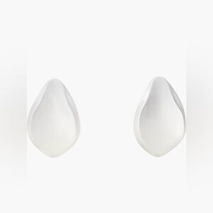 Cult Gaia White Teardrop clip-on  Earrings